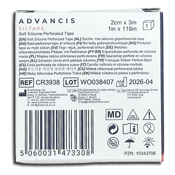 Advancis Medical UK Siltape Soft Silikon Yara İzi Dikiş İzi Sezaryen Yanık Estetik Bant 2 CM x 3 M - Görsel 4