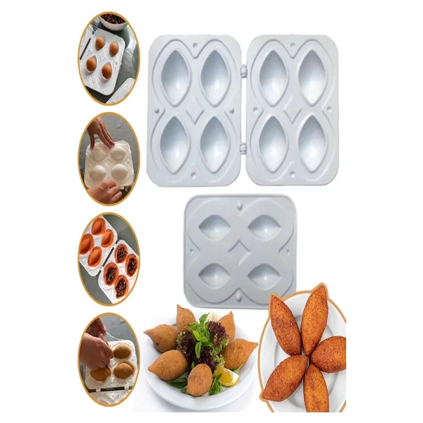 Roseroi Içli Köfte Yapma Aparatı Kalıbı Ve Poşet Ağzı Kapatıcı Yapıştırıcı Set - Görsel 2