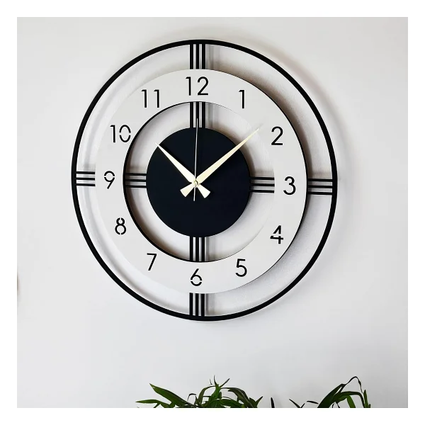 Lupokraft Dekoratif Yeni Modern Mintaka Ahşap Duvar Saati 48cm - Görsel 3