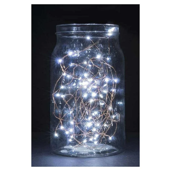 Pilli 5 Metre Dekoratif Peri Led Beyaz Aydınlatma Süsleme Lambası - Görsel 4