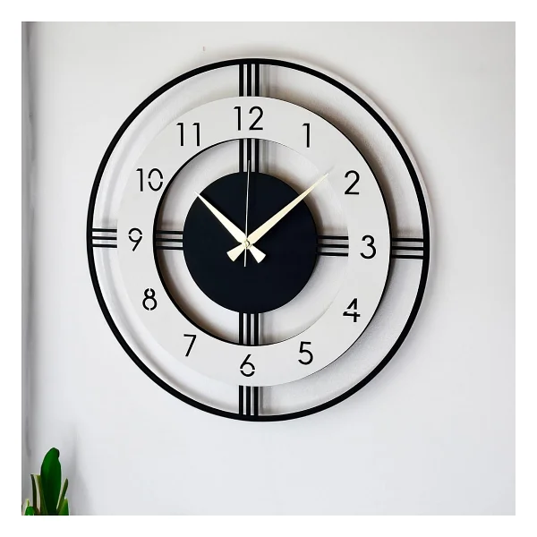 Lupokraft Dekoratif Yeni Modern Mintaka Ahşap Duvar Saati 48cm - Görsel 2