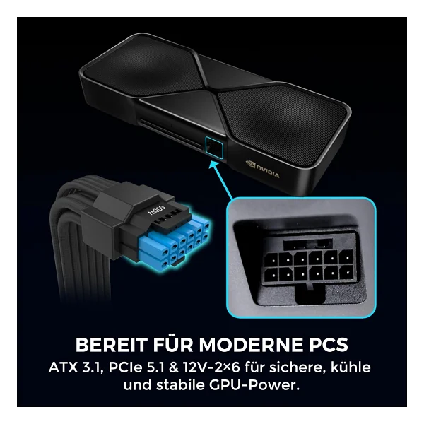 Lian Li SP1000P G9P.SP1000P.B000.EU Gen5.1 1000 W Siyah Power Supply - Görsel 4