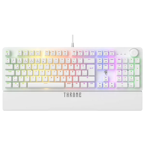 Throne Lumina K1 Argb Red Switch - Makro Yazılım - Bilek Desteği - Full Anti-Ghosting 104 Tuşlu Mekanik Klavye - Görsel 2