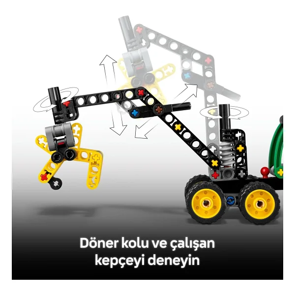 Lego 42218 Technic John Deere 1470H Tekerlekli Orman Makinesi - Görsel 10