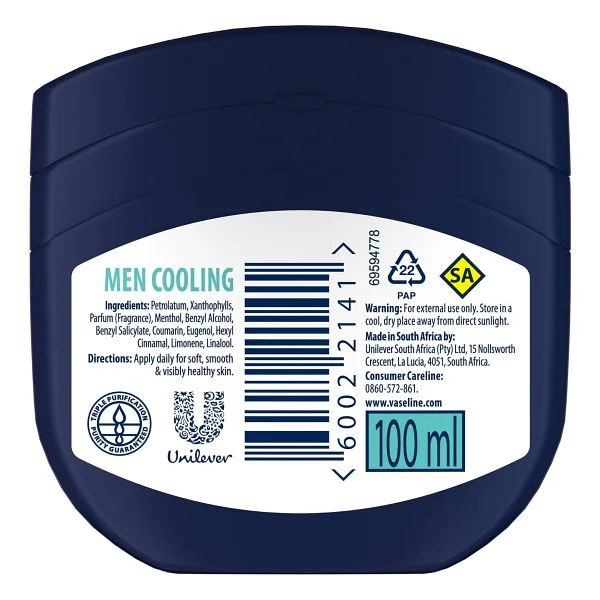 Vaseline Men Petroleum Jelly Fresh 100 ml Jel Krem - Görsel 7