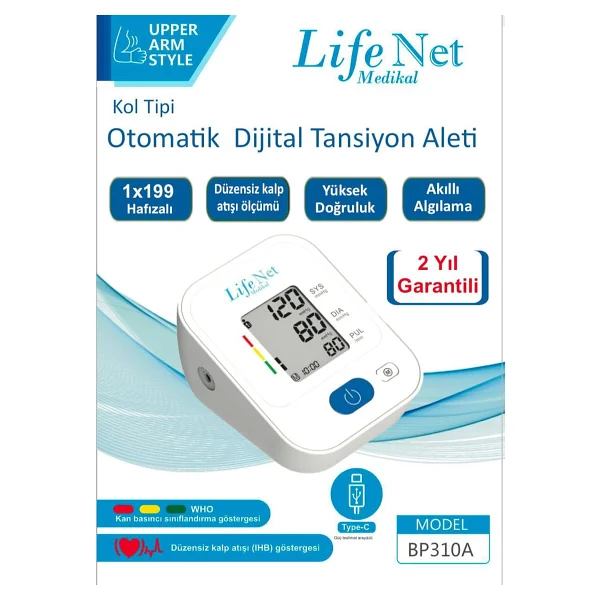 Life Net BP310A Koldan Dijital Tansiyon Aleti - Görsel 7