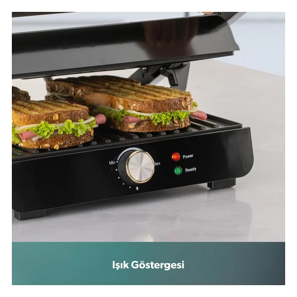 Homend Grilliant 1349H 2000 W Inox Tost ve Izgara Makinesi - Görsel 6