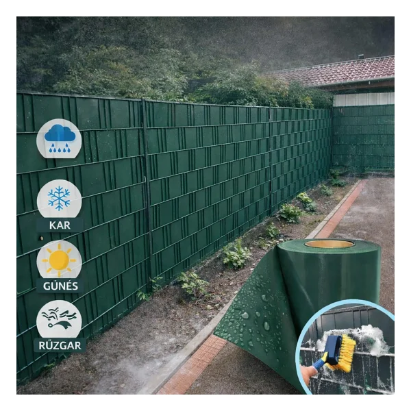 PANKOR Panel Çit PVC Koruma Bantları 50 metre (5cm, Yeşil) - Görsel 3