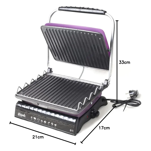 Dökümix Ultra Plus Lila 1800 W Izgara ve Tost Makinesi - Görsel 7
