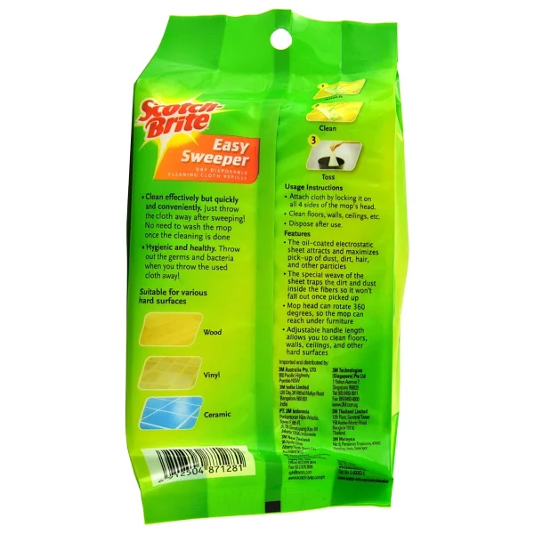 Scotch-Brite Q600 Sil Süpür Paspas 30'lu Yedek Bez - Görsel 2