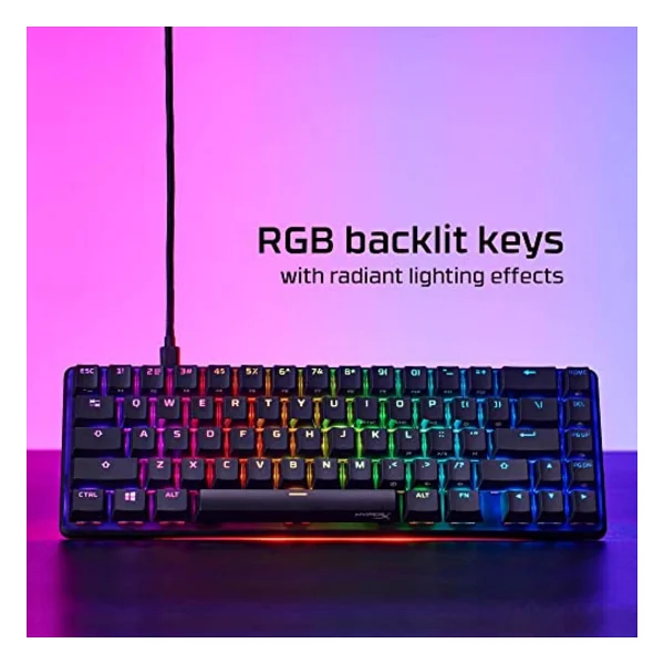 HyperX Alloy Origins RGB %65 TKL Aqua Kablolu Mekanik Oyuncu Klavyesi - Görsel 5