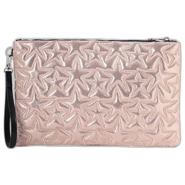Ecrou Yıldız Desenli Fuşya Parlak Portföy & Clutch Çanta Çıkarılabilir Bileklik Askılı 30 x 19 cm - Görsel 10