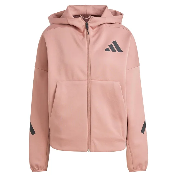Adidas Z.N.E. JE7848 Kapüşonlu Siyah Kadın Eşofman Üstü - Görsel 9