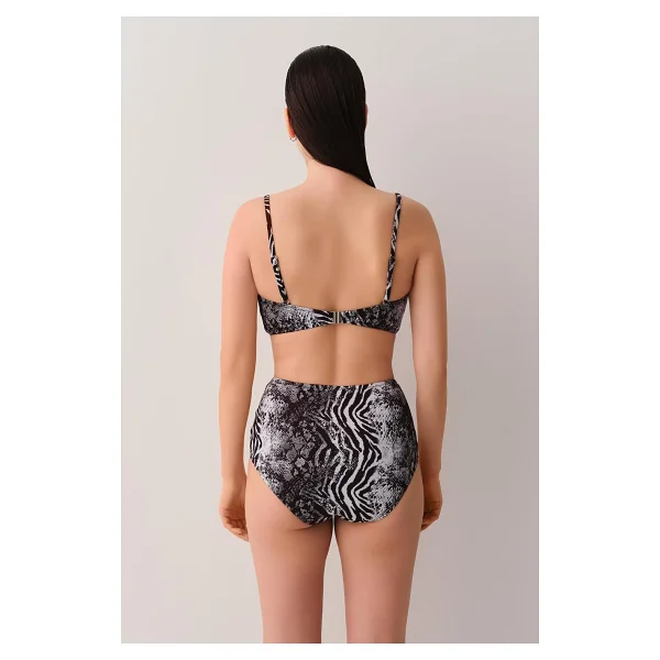 Suwen Savage Tül Detaylı Yüksek Bel Bikini Alt - Görsel 4