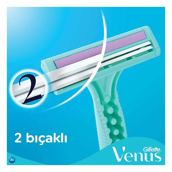 Gillette Venus 2 Simply Kullan At 4'lü Kadın Tıraş Bıçağı - Görsel 2