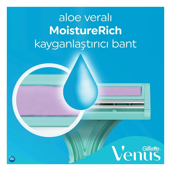 Gillette Venus 2 Simply Kullan At 4'lü Kadın Tıraş Bıçağı - Görsel 3