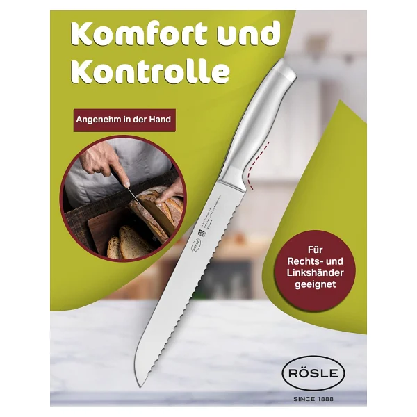 Rösle Basic Line 20 cm Çelik Ekmek Bıçağı - Görsel 4
