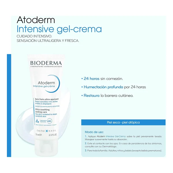 Bioderma Atoderm Intensive Gel Creme 75 ml Yatıştırıcı Nemlendirici Jel Krem - Görsel 5