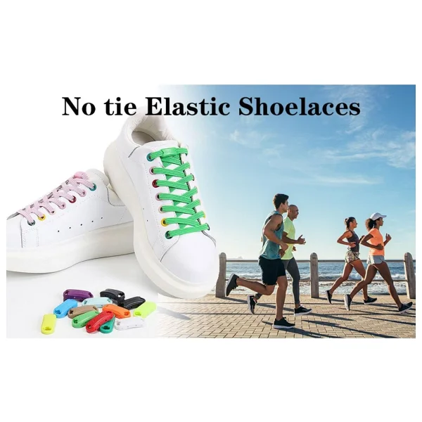 ipekbazaar Takbırak Lastikli Ayakkabı Bağcığı, Bağlanmayan Akıllı Bağcık, Gri - Görsel 2