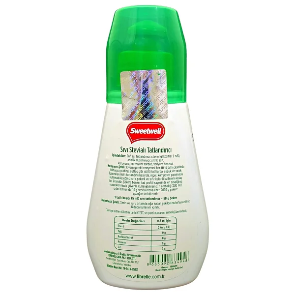 Sweetwell Stevia Sıvı Tatlandırıcı 200 ml - Görsel 4