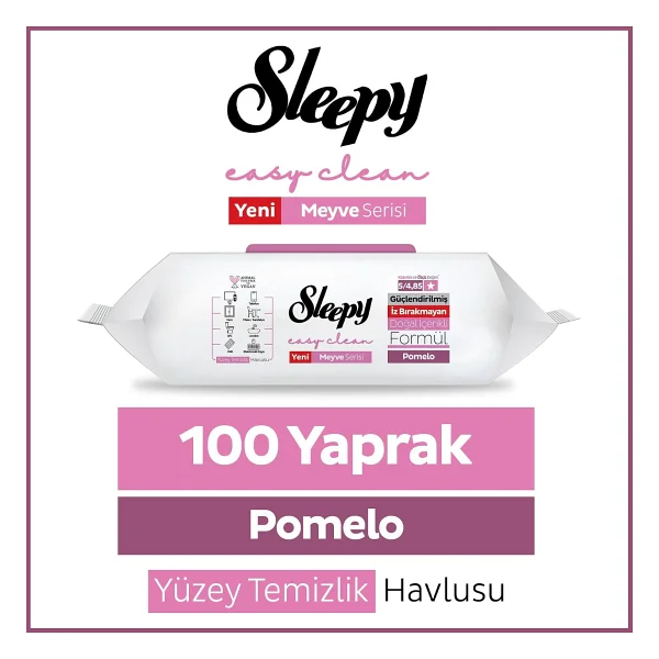 Sleepy Meyve Serisi Yüzey Temizlik Havlusu 100 Yaprak - Görsel 2