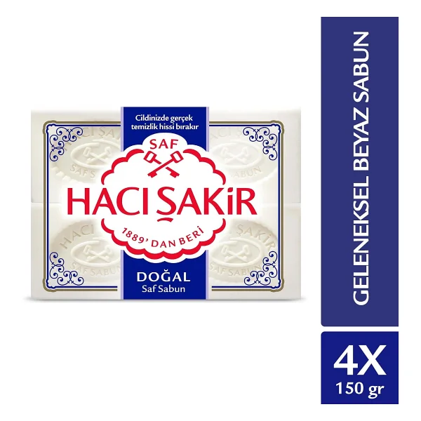 Hacı Şakir Doğal Geleneksel Beyaz Sabun (4 Adet) - Görsel 2