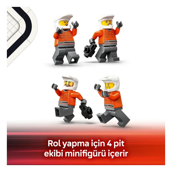 Lego 60443 City Ferrari Arabalı F1 Pit Stop ve Pit Ekibi - Görsel 9