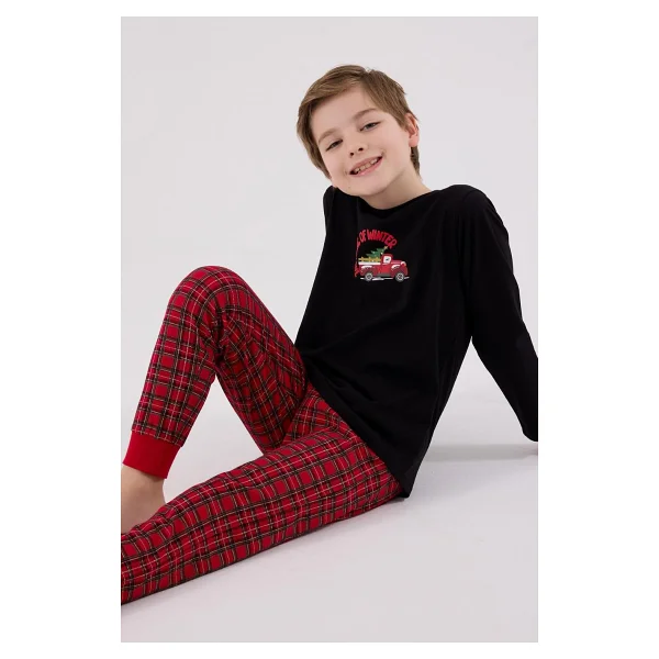 Arnetta Erkek Çocuk Siyah Pijama Takımı - Görsel 3