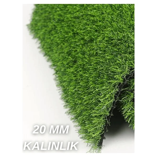 Beylini Dekoratif Suni Çim Halı 20 mm Gerçek Çim Görünümlü Balkon Teras Bahçe İçin Yapay Çimen Kaymaz Taban Yapay Çim Ölçü Seçenekli (100 x 400) - Görsel 6
