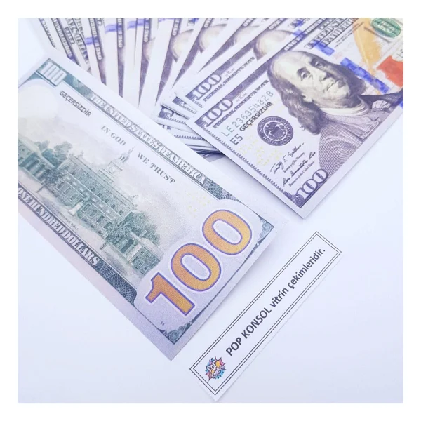 POP KONSOL Geçersiz Şaka Düğün Parası Sahte Para 100 Adet Oyun Parası 100 Dolar PP191004 - Görsel 2