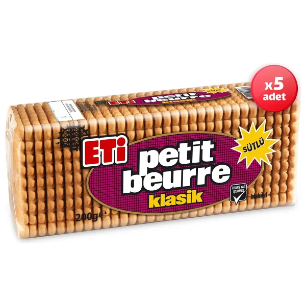 Eti Petit Beurre Bisküvi 200 gr 5'li - Görsel 2