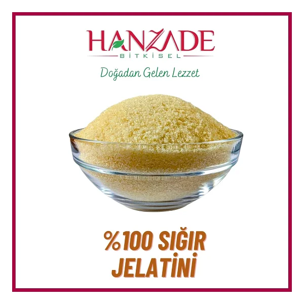 Hanzade Bitkisel Toz Jelatin 500 Gr%100 Saf Sığır Jelatini 240 Bloom Helal Sertifikalı - Görsel 5