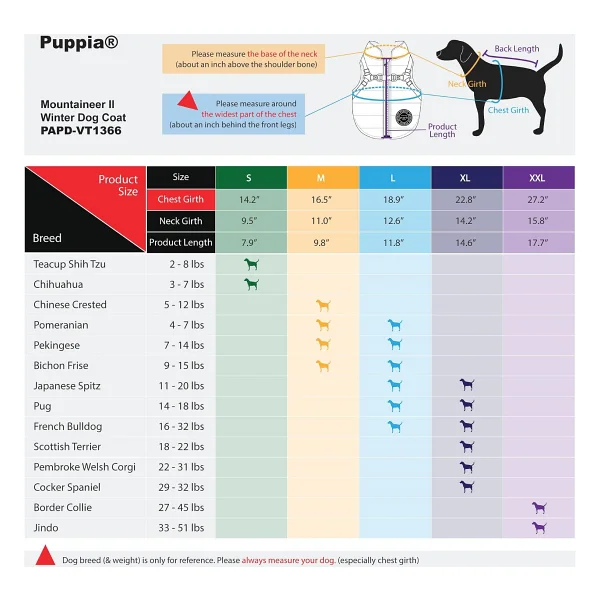 Puppia Dağcı Kış Köpek Montu entegre koşum takımı ile Çekmez Soğuk Hava Su Geçirmez Sıcak Polar Arka Fermuar, Küçük ve Orta Boy Köpekler için, Kraliyet Mavisi, Küçük - Görsel 6