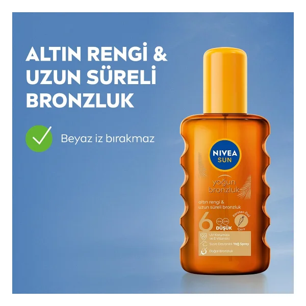 Nivea Sun Karoten Yoğun 200 ml 6 Faktör Bronzlaştırıcı Yağ - Görsel 5