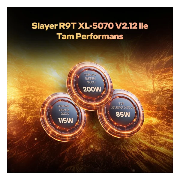 Game Garaj Slayer R9T XL-5070 V2.12 C7 Ryzen 9 8945HX 16 GB 1 TB SSD RTX5070 18" WQXGA Gaming Laptop - Görsel 4
