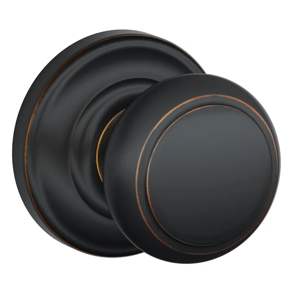 SCHLAGE F51A LAT 716 COL Enlem Kolu Collins Trim Anahtarlı Giriş Kilidi, Eskitilmiş Bronz - Görsel 10