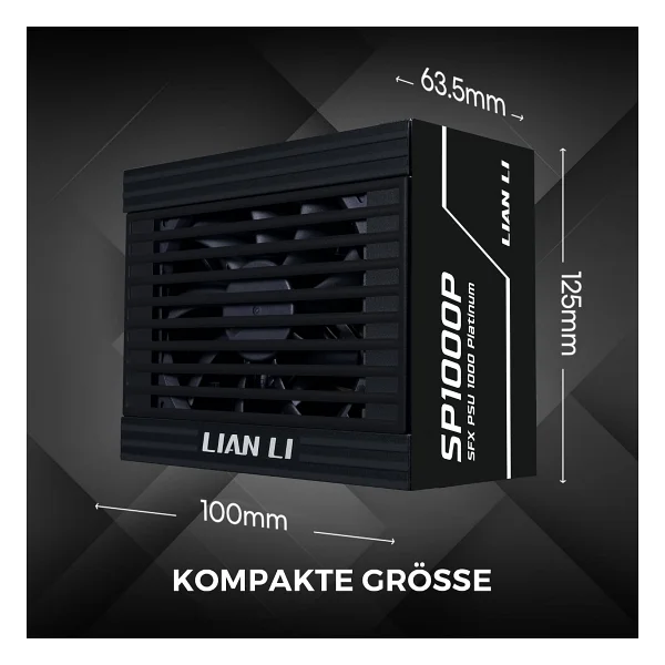 Lian Li SP1000P G9P.SP1000P.B000.EU Gen5.1 1000 W Siyah Power Supply - Görsel 3