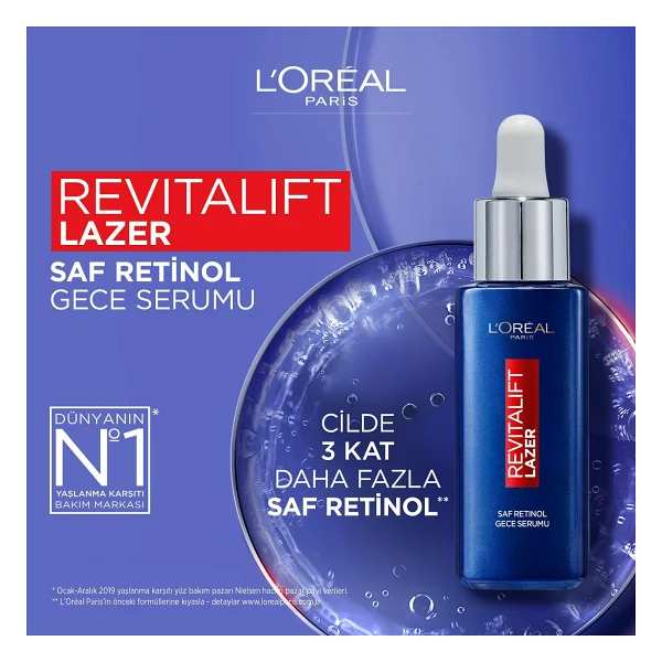 L'Oreal Paris Revitalift Lazer Derin Kırışık Karşıtı Gece 30 ml Retinol Serum - Görsel 2