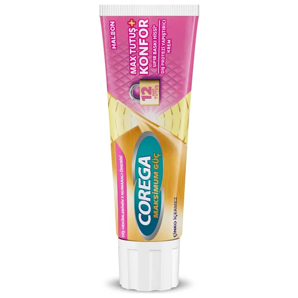 Corega Max Tutuş + Konfor Tat İçermez 40 gr Protez Diş Yapıştırıcı - Görsel 6