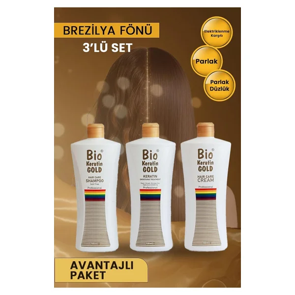 Bio Keratin Kalıcı Brezilya Fönü 3'lü Set 700 ml - Görsel 4