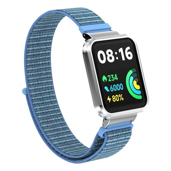 Microsonic Xiaomi Redmi Watch 2 Lite Koyu Pembe Woven Spor Kordon - Görsel 9
