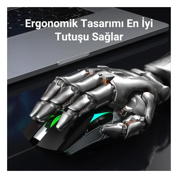 Aula F816 RGB Optik Kablolu Oyuncu Mouse - Görsel 5