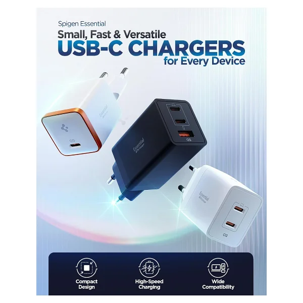 Spigen ACH08710 67 W Beyaz Hızlı Şarj Adaptörü - Görsel 2