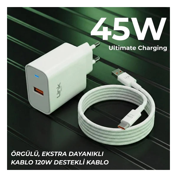 LinkTech T461E Eco 45 W Type-C Kablolu Hızlı Şarj Aleti - Görsel 3
