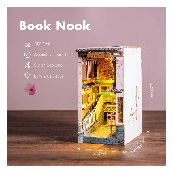 Rolife TGB01 Sakura Densya Kitap Köşesi Minyatür Maket - Görsel 5