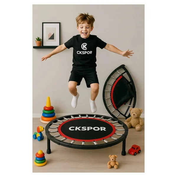 Slipt 102 cm (40 inç) Katlanabilir Trambolin - Taşınabilir ve Dayanıklı Trambolin, Egzersiz ve Fitness (Kırmızı) - Görsel 2