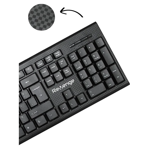 Revenge Deskmate+ Siyah Türkçe Q Ev Ofis Kullanımına Uygun USB Kablolu Klavye ve Mouse Seti - Görsel 3