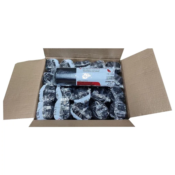 GNR Endüstriyel Jumbo Çöp Torbası Poşeti - 2 Kat - Siyah - 400 Gr. - 80x110 Cm. -10 x 3 Rulo - Görsel 4