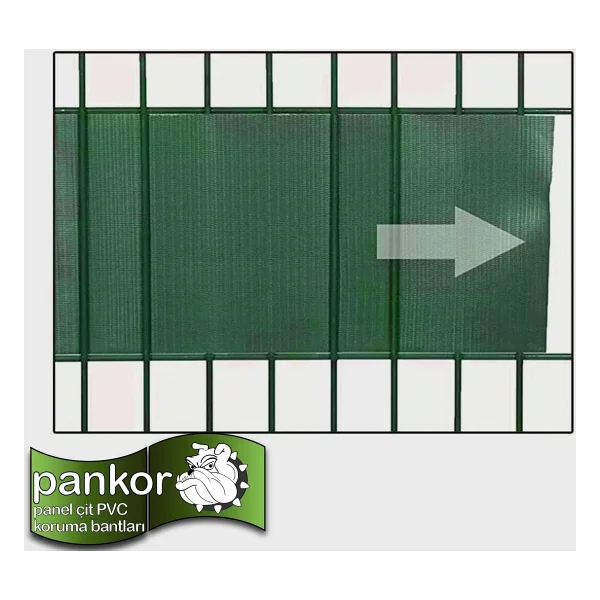 PANKOR Panel Çit PVC Koruma Bantları 50 metre (5cm, Yeşil) - Görsel 8