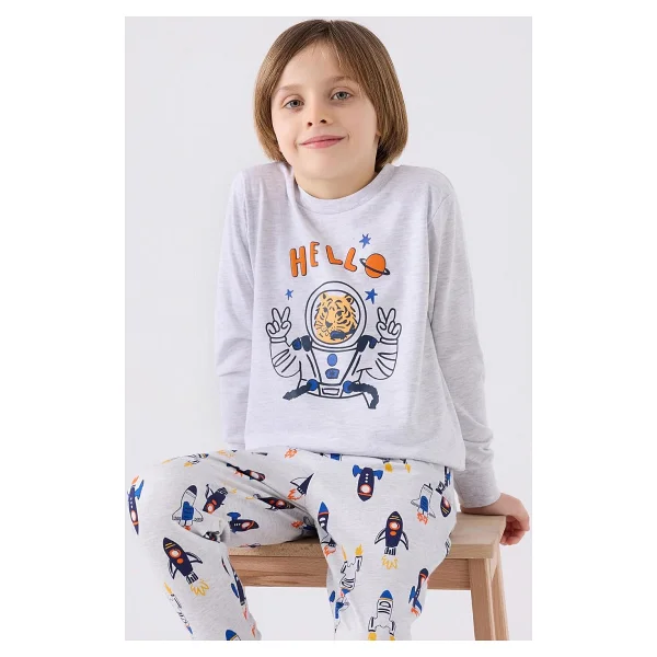 Rolypoly Erkek Çocuk Gri Pijama Takımı - Görsel 2